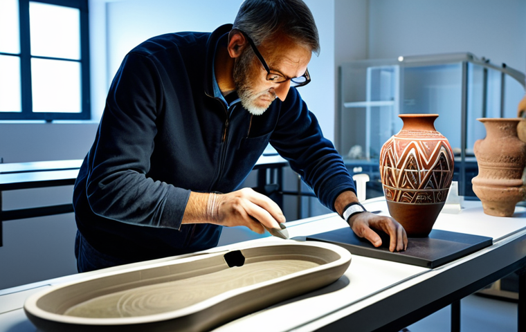 문화재수리 실무에서 사용하는 소프트웨어 - **

A team of archaeologists carefully documents an ancient artifact using 3D scanners in a brightly...