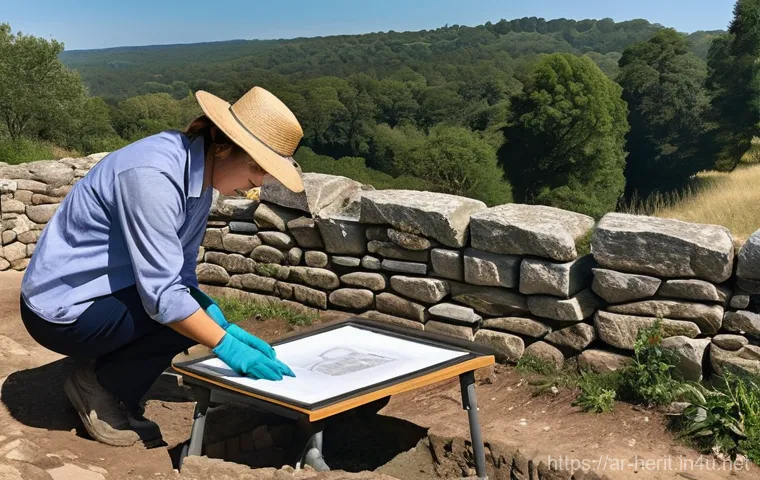 문화재수리 자격증 서적 추천 - **Prompt:** A male archaeological chemist, professionally dressed in a lab coat and safety glasses, ...