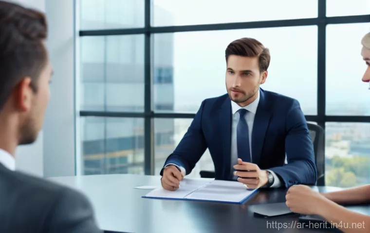 문화재수리 취업 면접 준비 꿀팁 - A highly detailed image of a focused female conservator in her late 30s, wearing a clean white lab c...