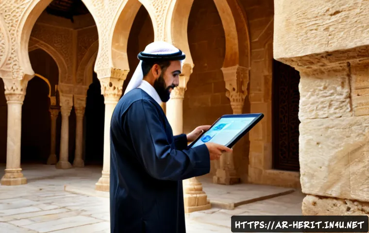 문화재수리 관련 유망 직종 소개 - Photorealistic heritage conservation architect in modest professional attire inspecting the restorat...